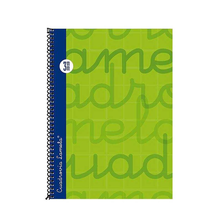 Papeler A Lamela Cuadernos Lamela | Bloc Cuadrov A Lamela Cuarto 3Mm. 80 Hojas Verde Tapa Dura