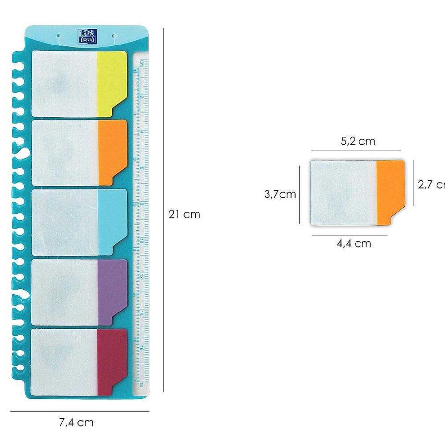Papeler A Oxford | Regla Con Ndices Adhesivos Reposicionable Para Carpeta Anillas