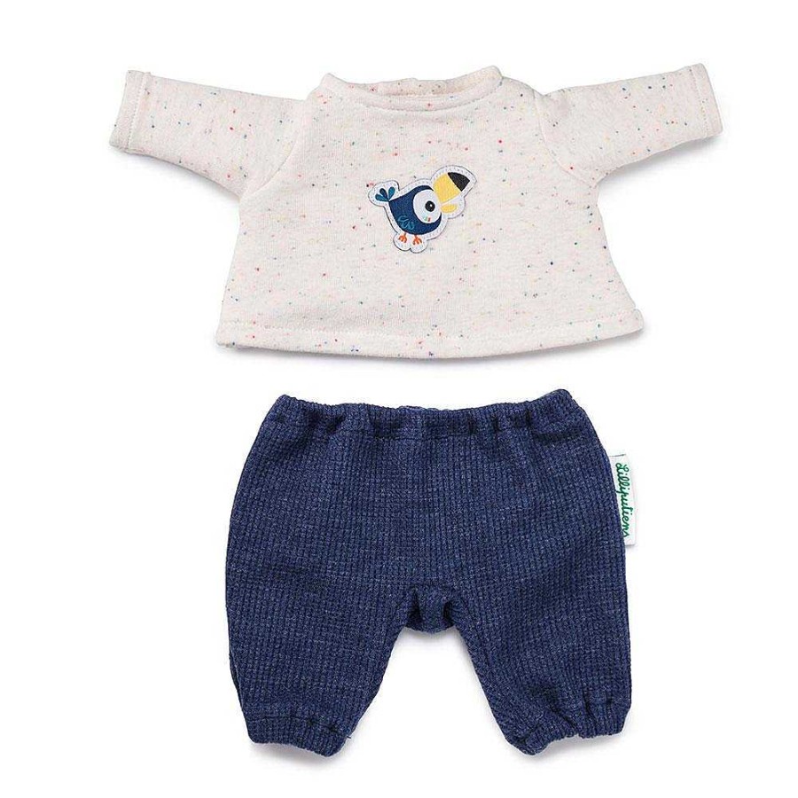 Juguetes Lilliputiens Mu Ecos Y Peluches | Pijama Con Pantal N Azul Para Mu Eco De 36 Cm.