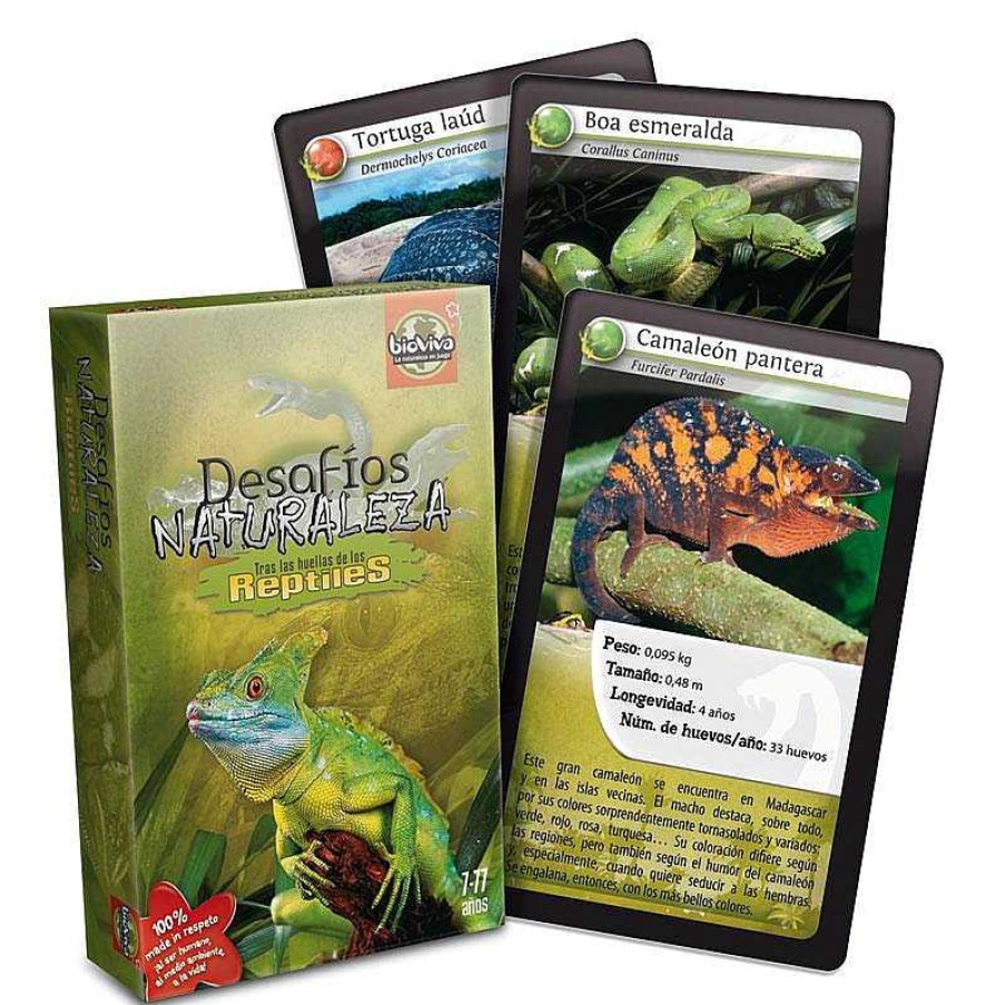 Juguetes Bioviva Juegos De Cartas | Cartas Desaf Os Naturaleza Reptiles