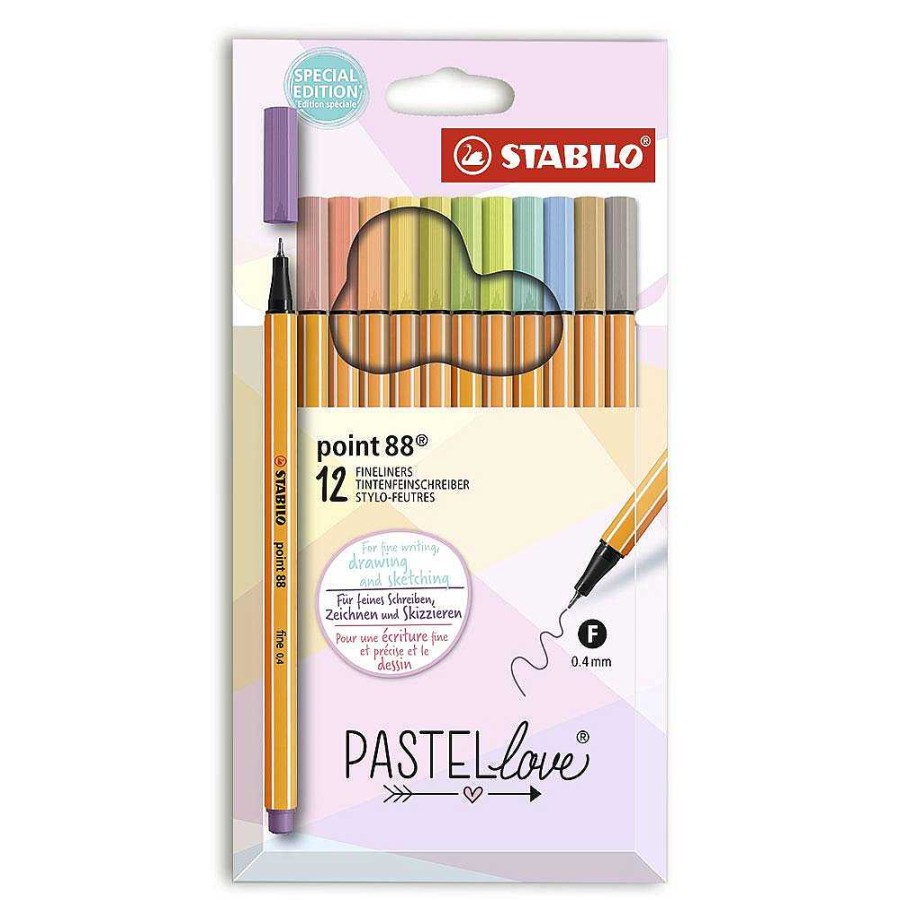 Papeler A Sprayza | Stabilo Point 88 Pastel Love 12 Colores Pastel