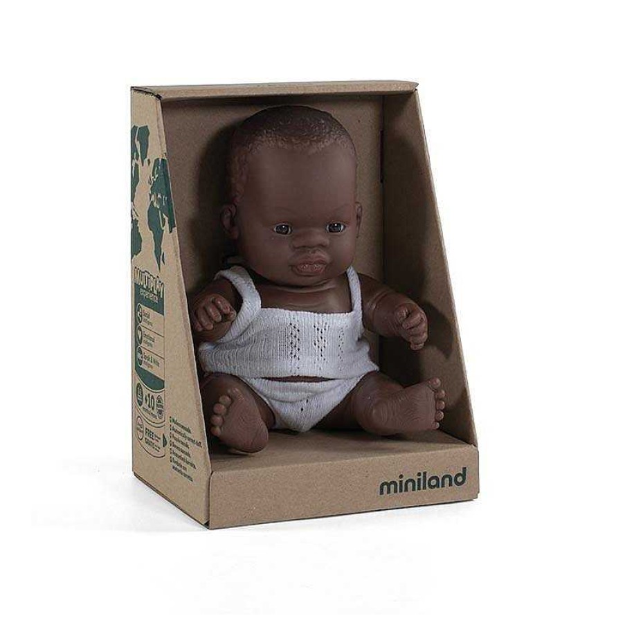 Juguetes Miniland Mu Ecos Y Peluches | Beb Ni O Africano