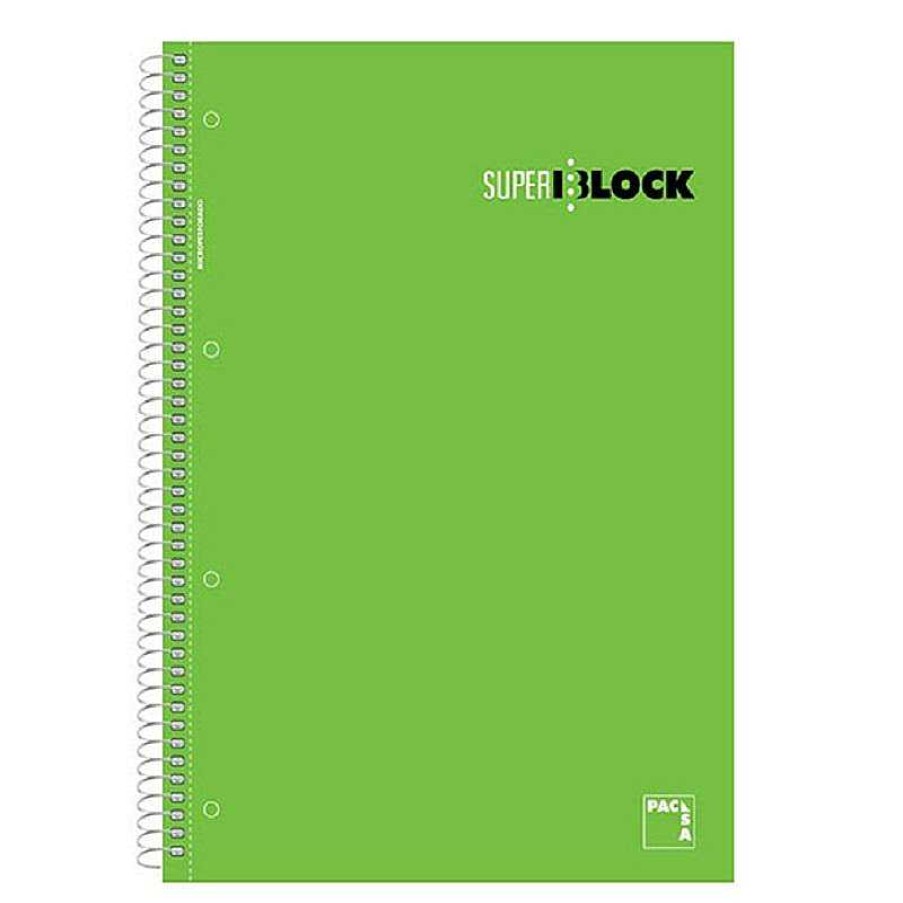 Papeler A Pacsa Cuadernos Escolares | Bloc A4 Cuadro 5Mm. 160 Hojas Microperforado Superblock