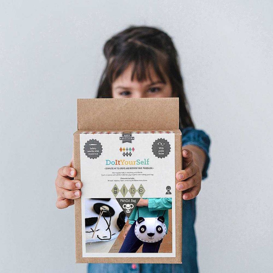 Juguetes aPunt Barcelona Crea E Imagina | Kit De Costura Diy Bolso Oso Panda