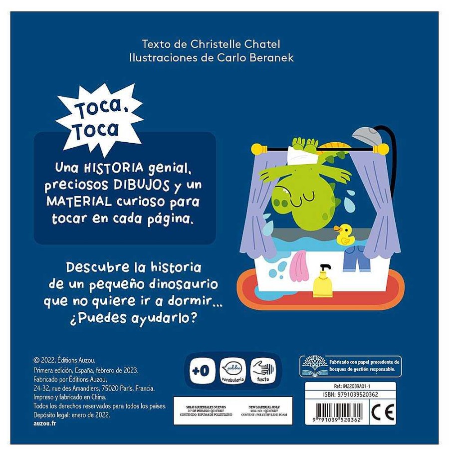 Libros Dideco Texturas Y Sonidos | Toca, Toca: A Dormir Dino