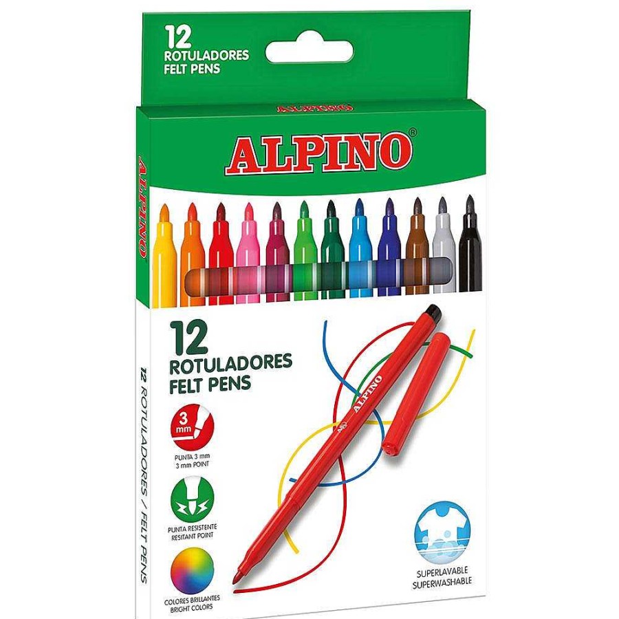 Papeler A Alpino | Rotulador Alpino 12 Colores