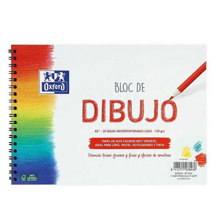 Papeler A Oxford | Bloc De Dibujo A5 Liso 20 Hojas 130Gr. Oxford