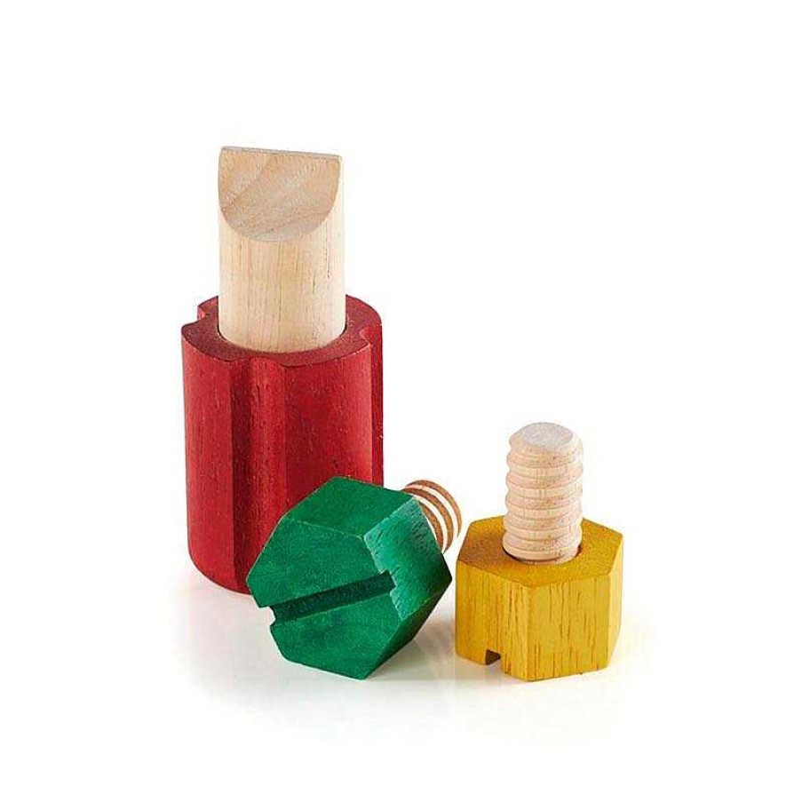 Juguetes Guidecraft | Juego Para Enroscar Tornillos De Madera Screw Block