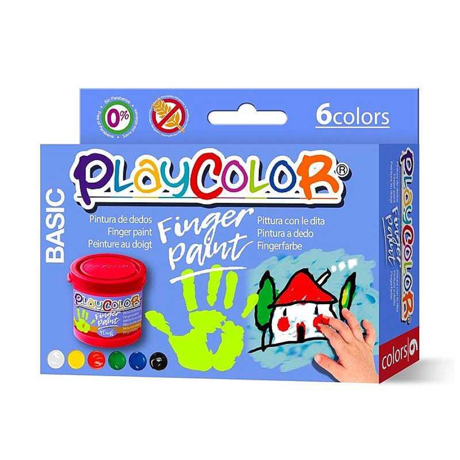 Papeler A Instant Pinturas Y Accesorios | Pintura De Dedos 6 Colores 40Ml. Playcolor Instant