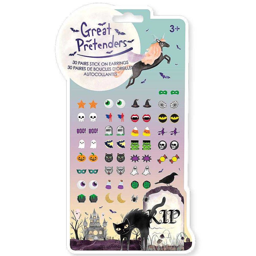 Juguetes Great Pretenders Profesiones Y Disfraces | Pendientes Adhesivos Halloween 30 Pares