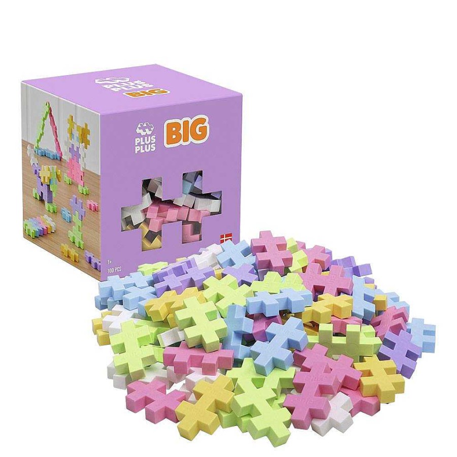 Juguetes Plus Plus | Construcci N Plus Plus Big 100 Piezas Colores Pastel