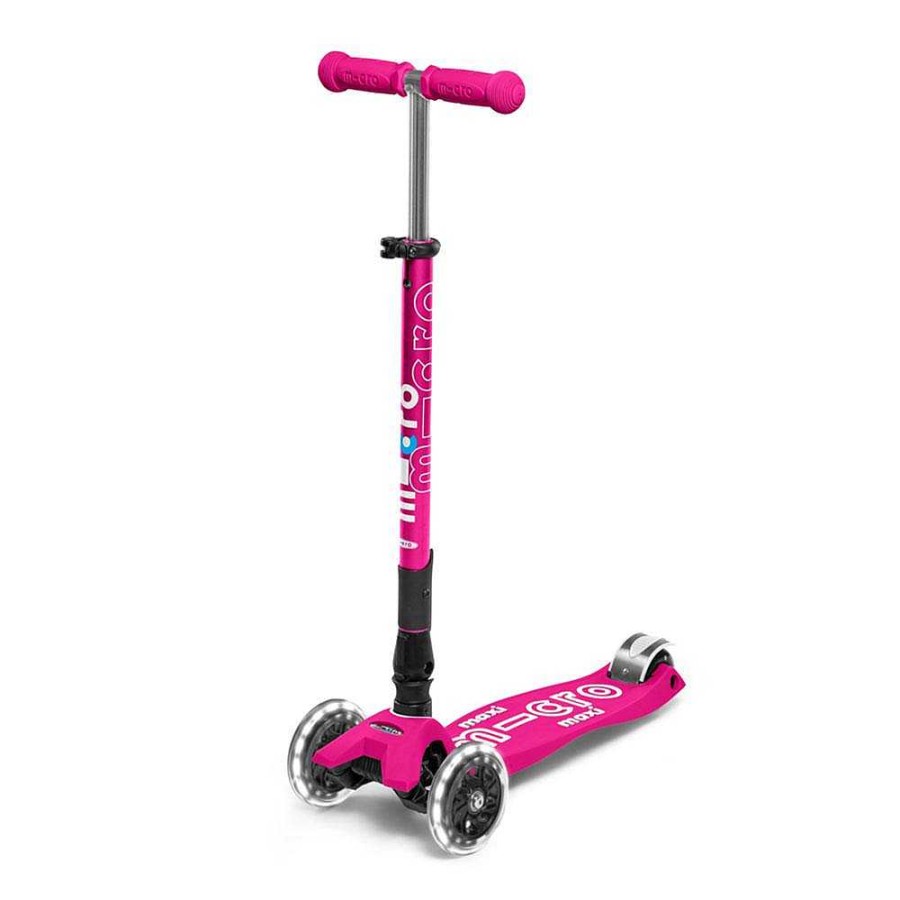 Juguetes Micro Patinetes Y Bicicletas | Patinete Maxi Micro Deluxe Plegable Led Rosa