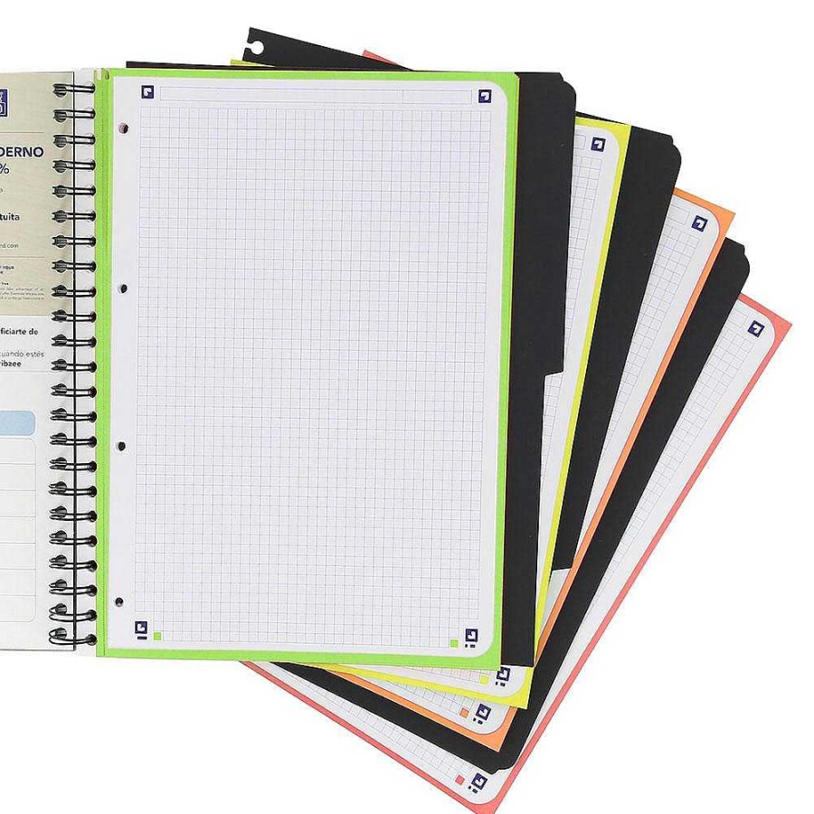 Papeler A Oxford Cuadernos Escolares | Bloc A4 Cuadro 5Mm. 120 Hojas Con Separadores