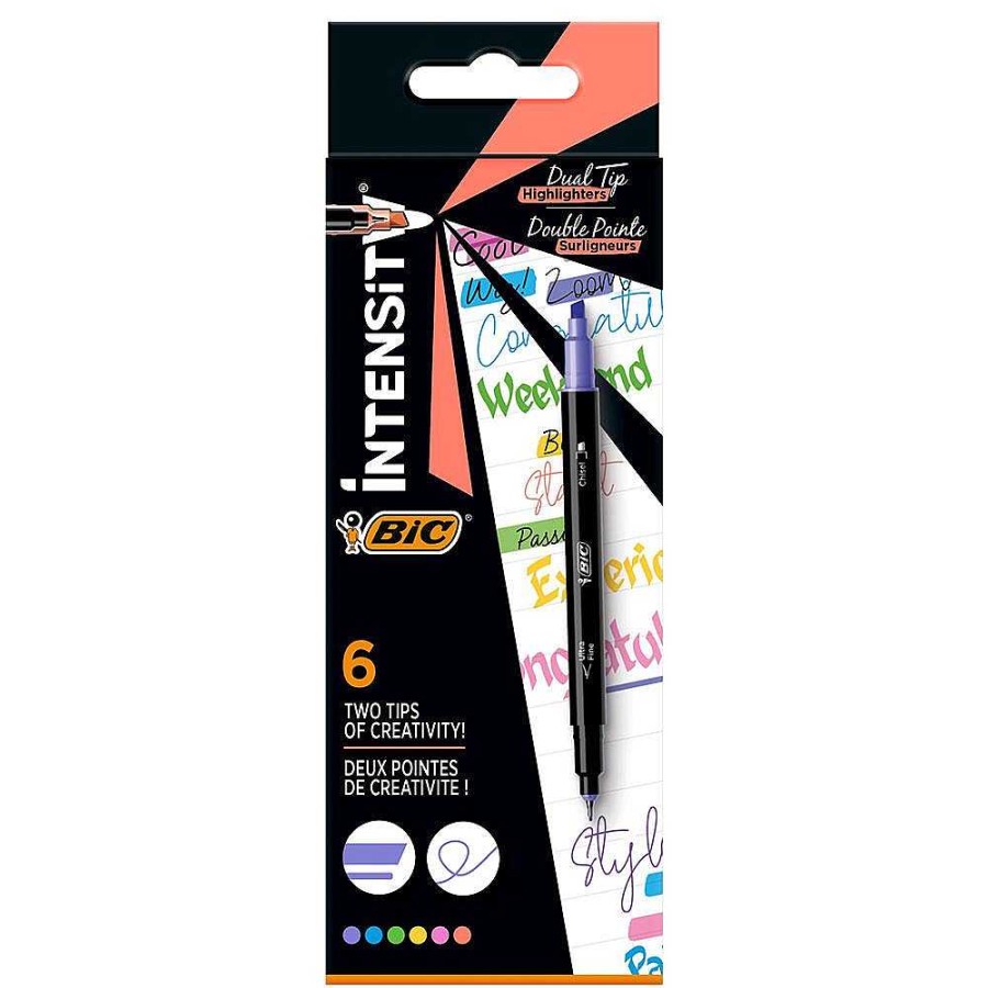 Papeler A Bic | Marcador 6 Colores Doble Punta Bic Intensity