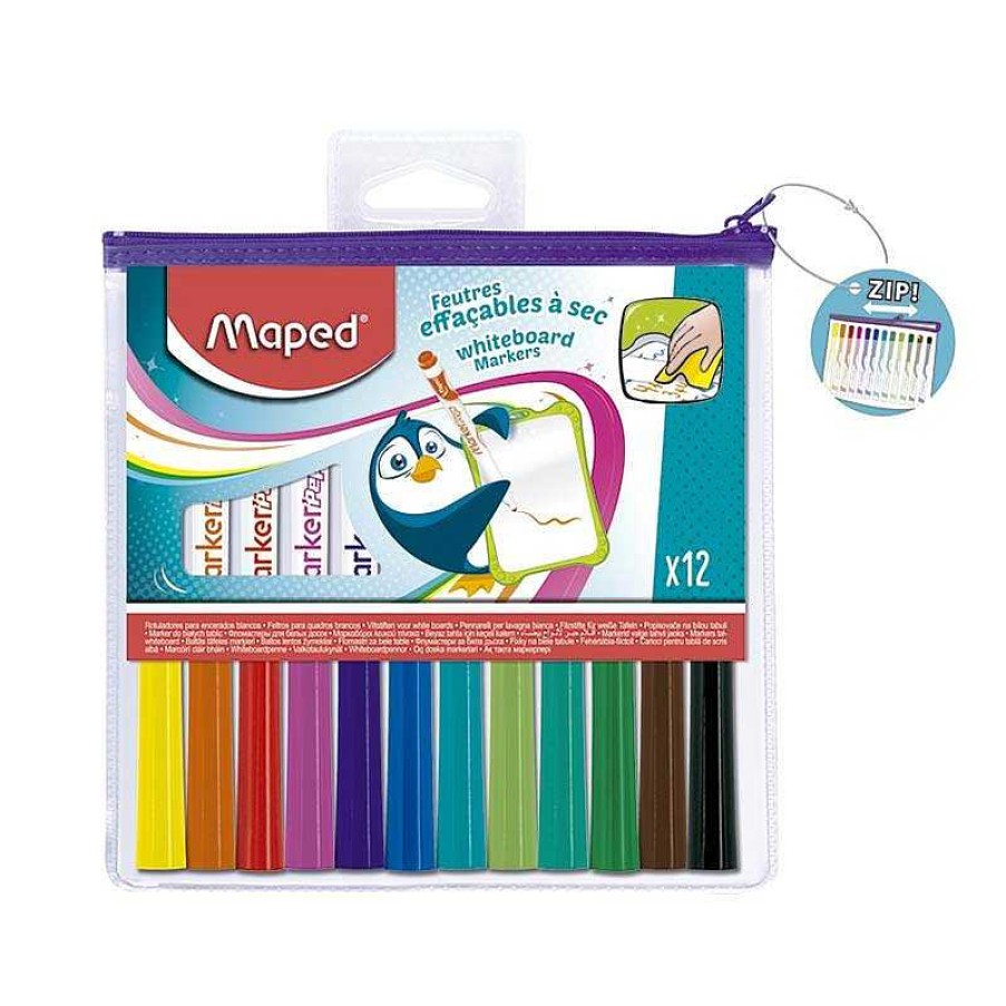 Papeler A Maped | Rotulador Pizarra Blanca 12 Colores