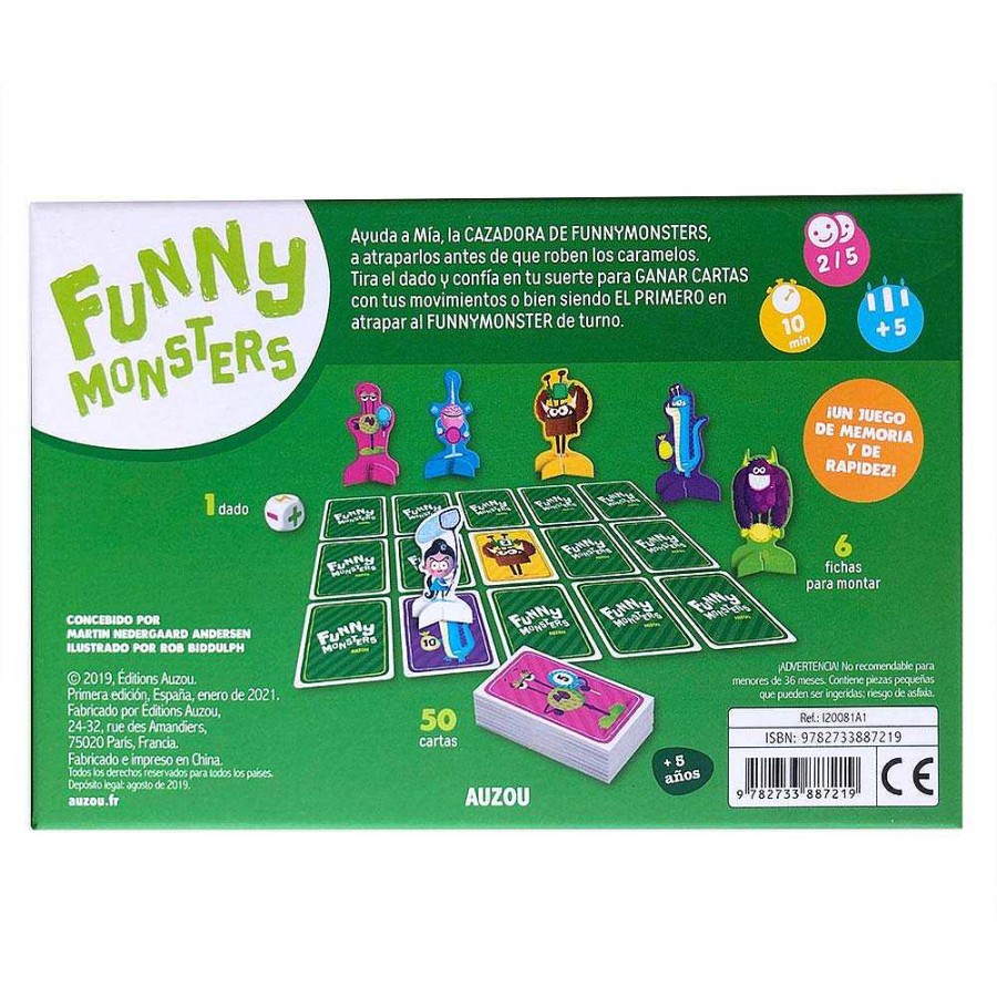 Juguetes Auzou Juegos De Cartas | Juego Funny Monsters