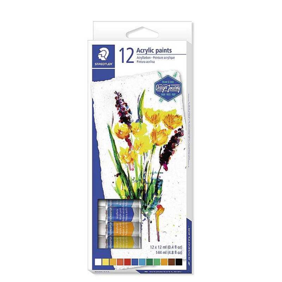 Papeler A Staedtler Pinturas Y Accesorios | Pintura Acr Lica Tubo 12 Colores 12Ml. Staedtler