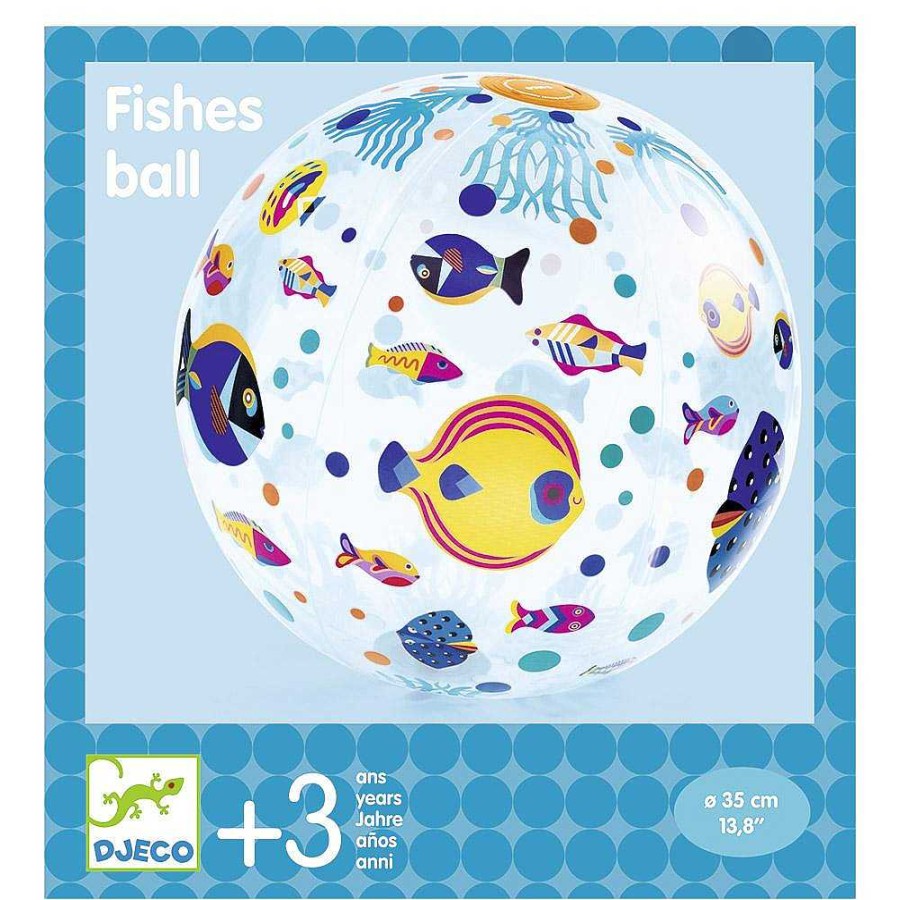 Juguetes Djeco Juegos Para Interior Y Exterior | Pelota Hinchable 35Cm Peces