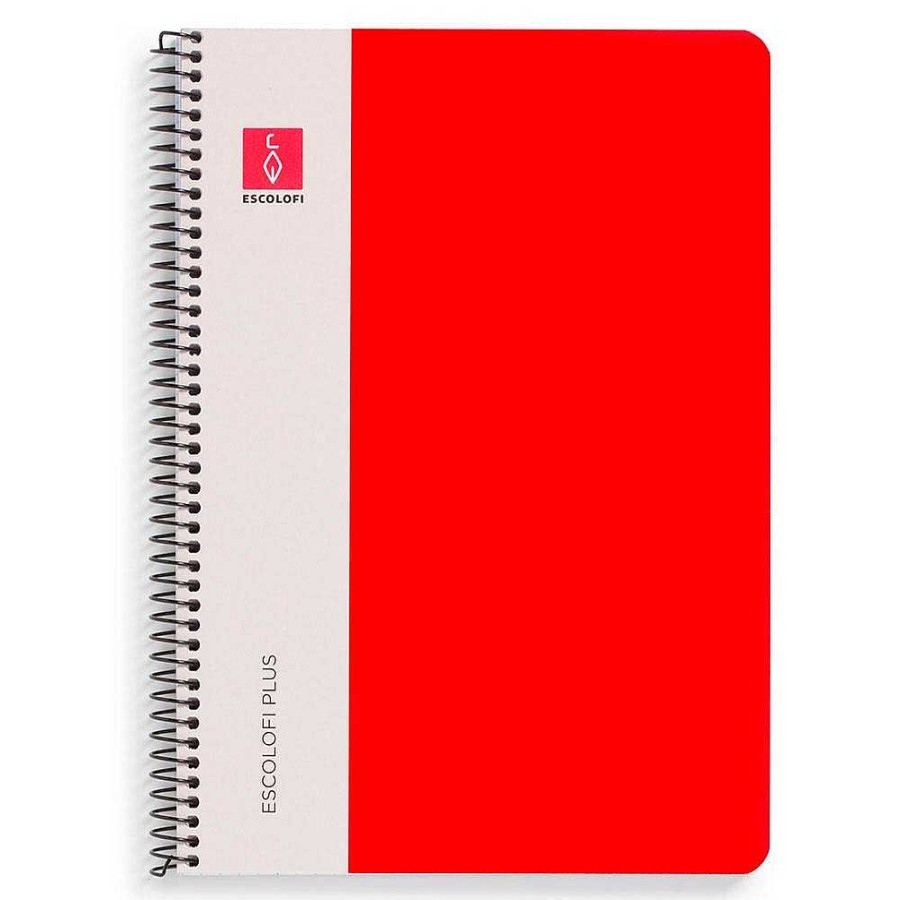 Papeler A Escolofi Cuadernos Escolares | Bloc Cuarto Color Rojo Pauta 3Mm. 80 Hojas Serie Plus