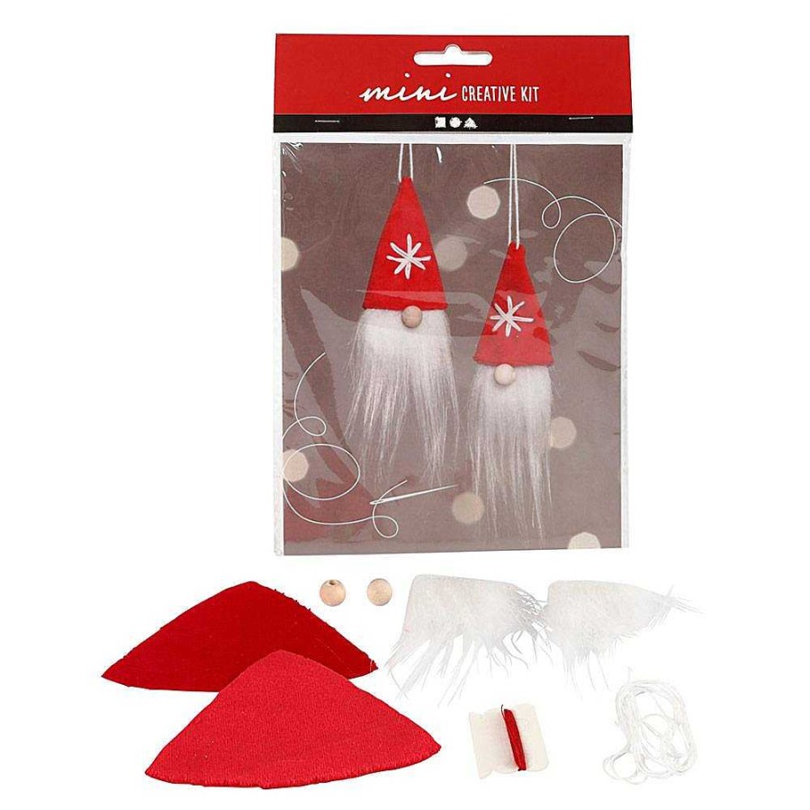 Papeler A Creativ Company Complementos | Mini Kit Manualidades Duende De Navidad Para Colgar 2 Duendes