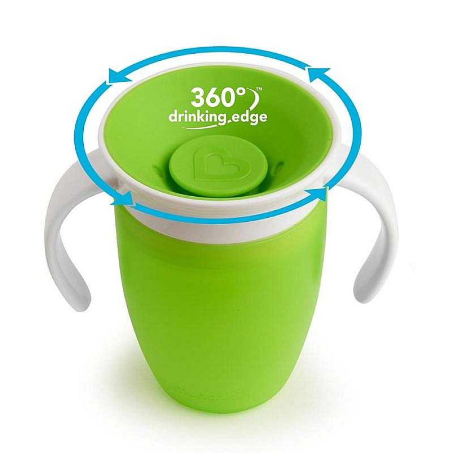 Juguetes Munchkin Accesorios Para Beb S | Taza Antigoteo Con Asas 200Ml Miracle 360 Verde