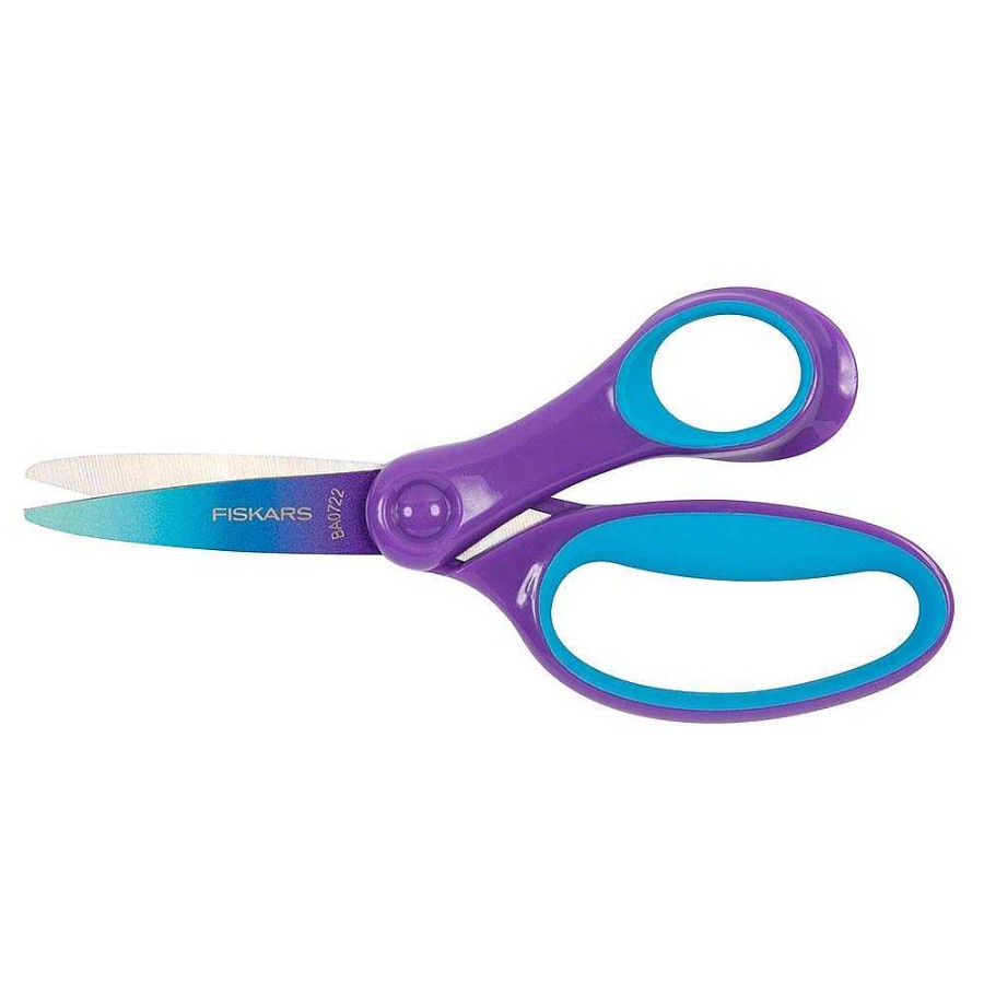 Papeler A Fiskars Papeles Especiales | Tijeras Infantiles Softgrip 15Cm Azul Y Violeta