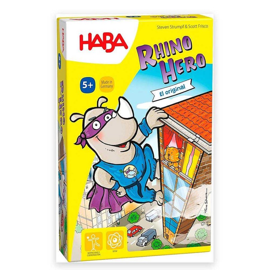 Juguetes Haba Juegos De Tablero | Rhino Hero Juego Habilidad