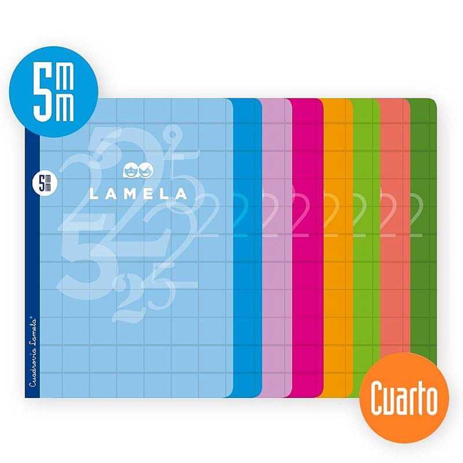 Papeler A Lamela Cuadernos Lamela | Cuaderno Cuadrov A Lamela Cuarto 5Mm. 50 Hojas