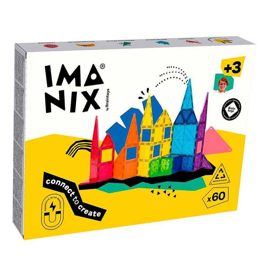 Juguetes Imanix by Braintoys | Construcci N Magn Tica 60 Piezas Imanix Classic