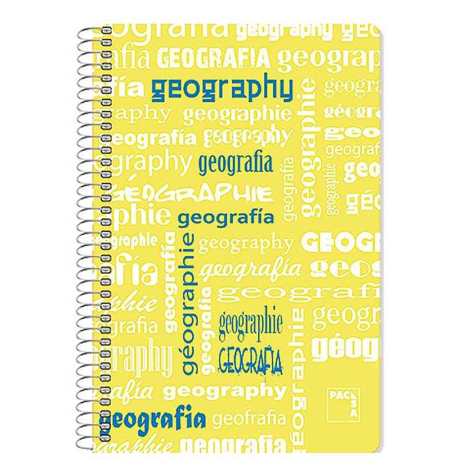 Papeler A Pacsa Cuadernos Escolares | Cuaderno Folio Cuadro 4Mm. 80 Hojas Geograf A Plastipac