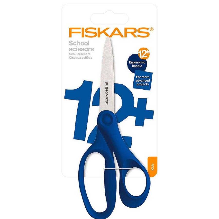 Papeler A Fiskars Papeles Especiales | Tijeras Escolares 18Cm Azul Marino