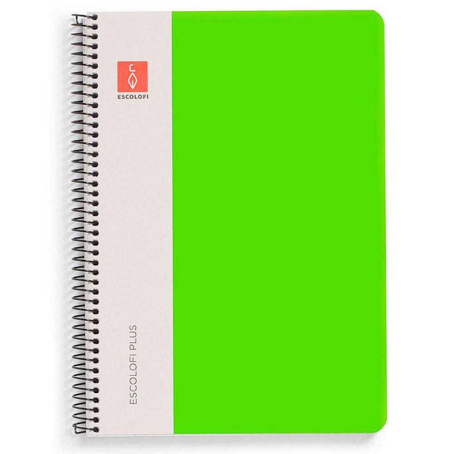 Papeler A Escolofi Cuadernos Escolares | Bloc Cuarto Color Verde Pauta 3Mm. 80 Hojas Serie Plus