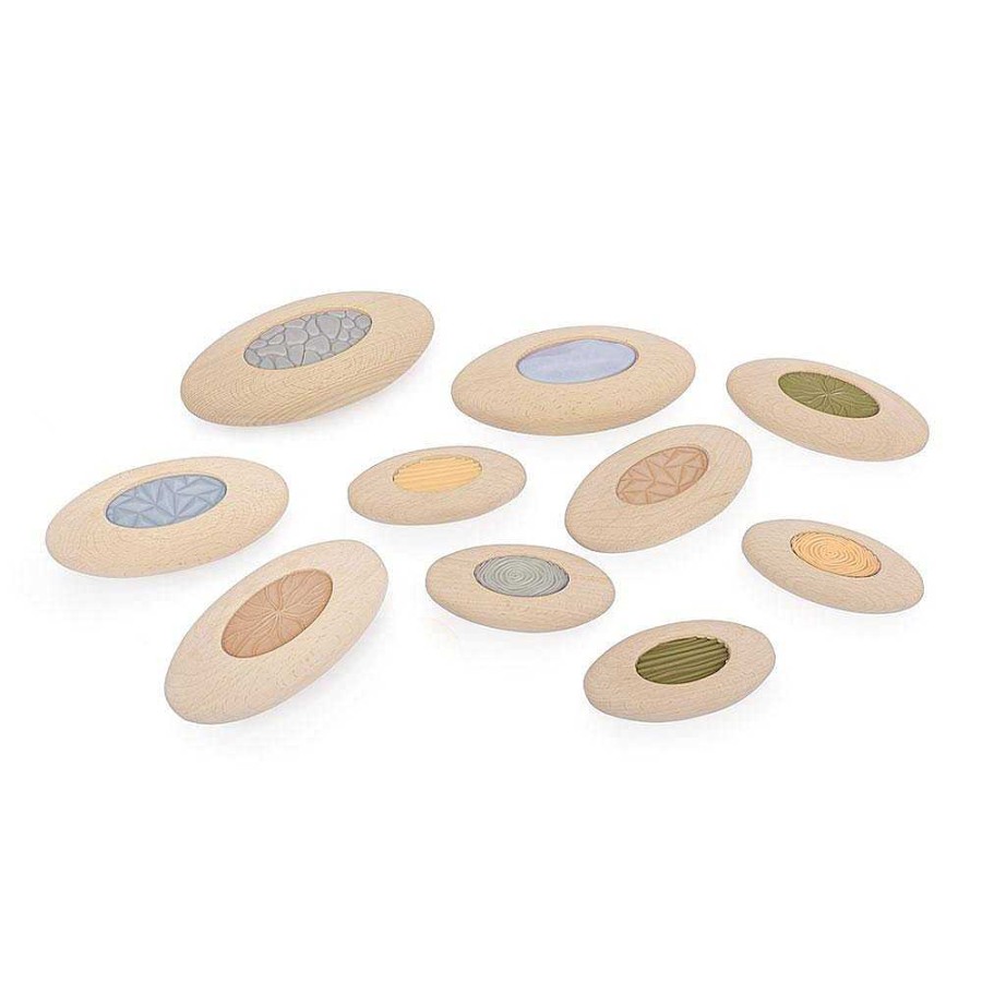 Juguetes Guidecraft Estimulaci N Sensorial | Bloques Sensoriales Apilables Jumbo Madera Piedras De R O