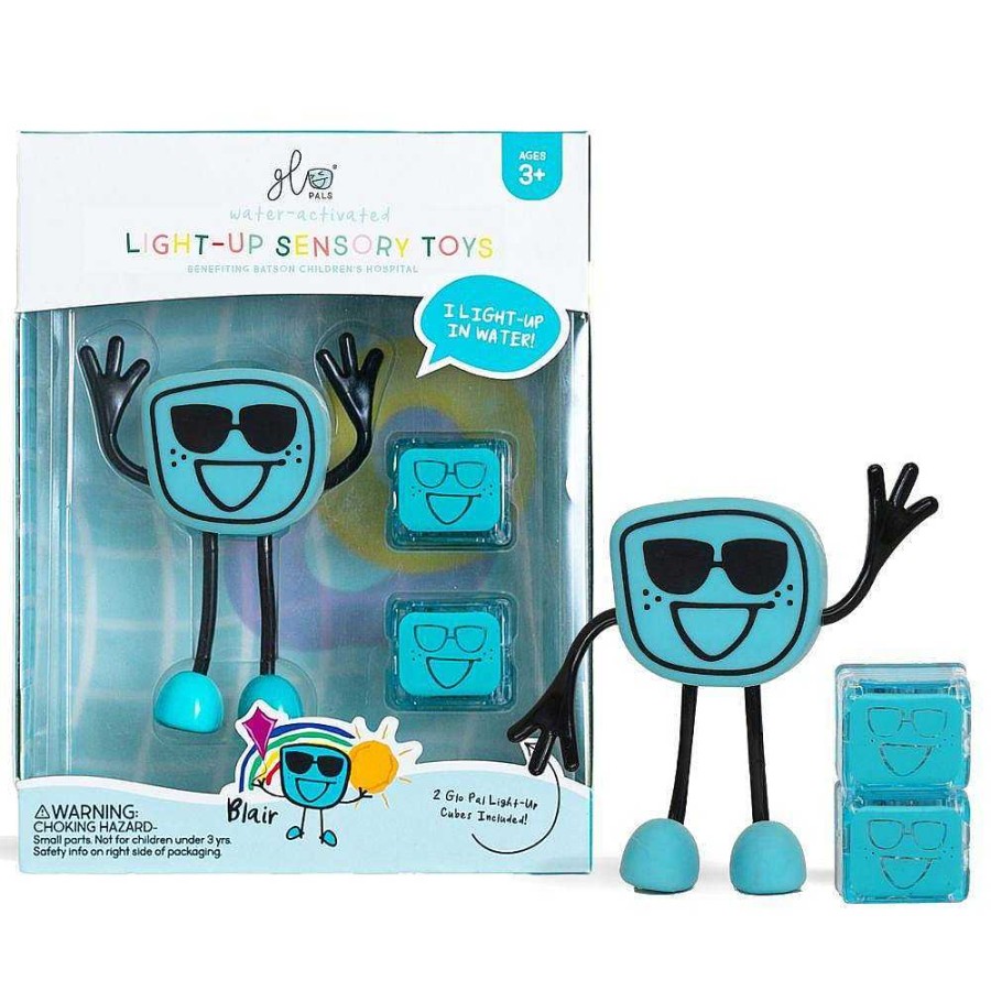 Juguetes Glopals Estimulaci N Sensorial | Set Personaje Blair Y 2 Cubos Azules Con Luz Glo Pals