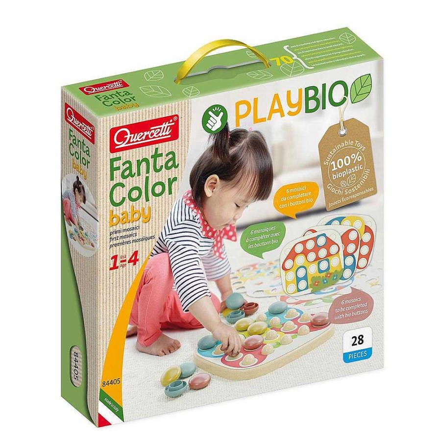 Juguetes Quercetti Apilables Y Manipulaci N | Mosaico Fantacolor Baby Play Bio