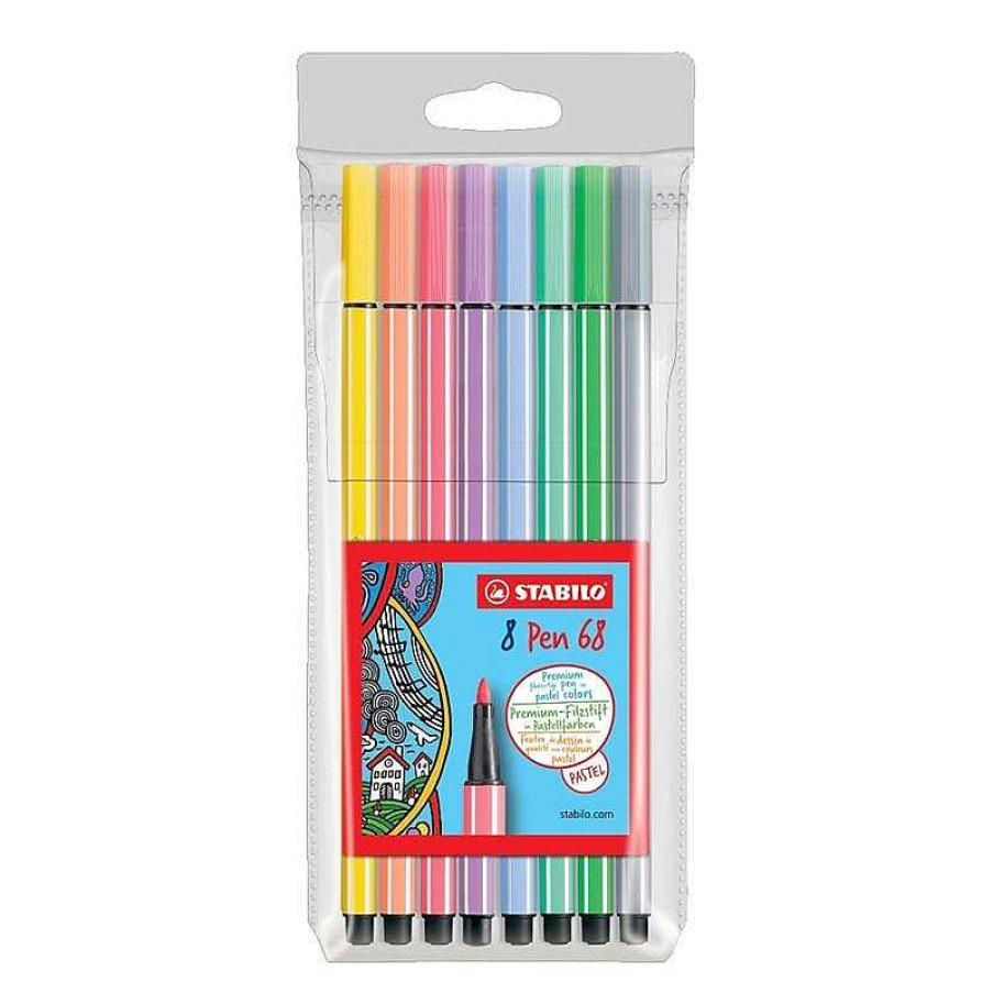 Papeler A Stabilo | Stabilo Pen 68 Bl Ster 8 Colores Pastel