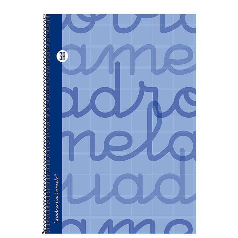 Papeler A Lamela Cuadernos Lamela | Bloc Cuadrov A Lamela Folio 3Mm. 80 Hojas Azul Tapa Dura